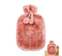 Uitseld Hot Water Bottle Cover | 2 Liter Ultra Soft Faux Plush Hot Water Bottle Cover - Water Bottle Softcover for Hot Cold 6-8 Hours to Keep Warm Helps Relieve Muscle Aches Menstrual Cramps