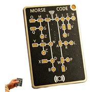 Uitseld Morse Code Learning Card - Interactive Morse Code Education Device,Telegraph Practice Card - for Adults Youth Beginners Hobbyists Men Women Friends
