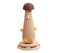 Uitseld Mushroom Shaped Cat Scratching Post - Interactive Kitten Scratch Pole,Sisal Cat Scratch Post Chicken Pet Scratcher with Interactive Ball Scratching Pole for Pet
