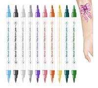 Uitseld Nail Polish Pens | Double Tipped 10 Colors Graffiti Dotting Nail Pen Kit - Quick Drying Salon Point Dotting Tools For Art Design
