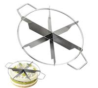 Uitseld Pie Divider | Cake Portion Cutter Stainless Steel,Round Pastry Cheese Pizza Cutting Press Tool, Kitchen Gadgets with Side Handles for Parties Gatherings