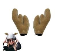 Uitseld Plush Deer Horns - Cute Decorations For Snowboarding Plush - Motorcycle Hard Hat Accessories, Helmets Antlers Antlers Decoration For Skiing, Biking, Cycling, Commuting