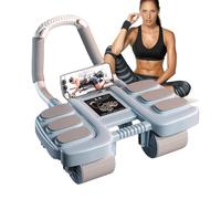 Uitseld Rebound Abdominal Wheel - Indoor Ab Exercise Roller | 4-Wheel Abdominal Wheel, Automatic Rebound Abs Roller, Abdominal Exercise Roller for Core Trainer