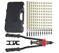 Uitseld Rivet Nut Tool,Manual Nut Insert Tool Kit | Threaded Assortment 10 Metric Professional Insert Nutsert for Construction Fabrication Automotive Repair Machinery Kayak