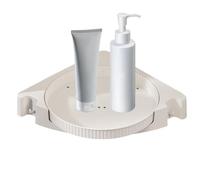 Uitseld Rotating Shower Corner Shelf | 360-degree Rotating Storage Tray Adhesive | No Drilling Wall Rack For Cosmetics Jewelry Small Items