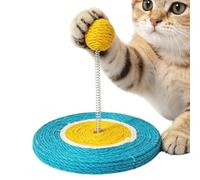 Uitseld Scratch Pad for Cats | Interactive Fun Wand with Sisal Ball | Stimulating Cat Toys | for Indoor Outdoor Domestic Space Exercise Mental Stimulation Hunting Simulation Training