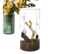Uitseld Spider Enclosure | Acrylic Reptile Terrarium Cage - Front Opening Door Waterproof Small Reptile Cage Habitat for Tarantula Snail