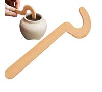 Uitseld Trimming Tools Pottery,Wooden Clay Sculpting Tools - Smooth Edge Modeling Stick Professional for Hand Building Slab Construction Glaze Application Home Studio