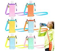 Uitseld Water Bottle Carrier Bag | Bottle Carrying Pouch | Set of 6 Drinking Container Pouch with Adjustable Strap for Cycling Picnic