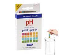 Uitseld Water Ph Test Strips,Ph 0-14 Ph Strips Ph Test Paper - 100 Strips Ph Test Strips for Saliva, Soap, Urine, Food, Liquids, Water with Soil Testing, Lab Monitoring