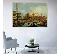 Uiujiij Diy Paint By Numbers Kits For Adults Canaletto《Bucentaur'S Return To The Pier By The Palazzo Ducale》 Paintworks Paint By Numbers Kits On Canvas