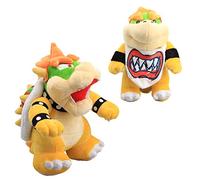 uiuoutoy Bowser King Koopa Bowser Jr Plush Toys 10" Doll Gift Set of 2 Pcs