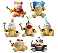 uiuoutoy Plush Toys 7 Pcs Larry Iggy Wendy Morton Jr Roy Ludwig Lemmy Bowser Koopa Bully Soft Dolls
