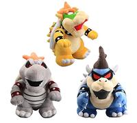 uiuoutoy Plush Toys Koopa King Bowser Dry Bowser Bones Dark Koopa Bowser Soft Stuffed Doll Gift 3 Pcs/Set