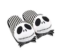 uiuoutoy The Nightmare Before Christmas Jack Skellington Soft Warm Plush Slippers Funny Unisex House Shoes (B)