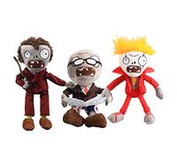 uiuoutoy Zombies Plush Toys Game Zombie Cosplay Bass Guitar Zombie Newspaper Reading Zombie Plushies Soft Stuffed Dolls 3 Pcs/Set