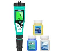 UIUZMAR Chlorine and Salt Tester for Pool, pH ORP Meter for Hot Tub, Digital Hydroponic EC TDS Tester, 7 in 1 pH Salt Chlorine EC TDS Temp Meter with Calibration Solution for Aquarium, Spa, Koi Pond