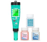 UIUZMAR pH Meter for Hydroponics EC pH Tester, pH PPM Monitor for Hydroponics System, Simultaneous Measurement of pH EC TDS Temperature for DWC, Aeroponic, Aquarium, Fish Pond