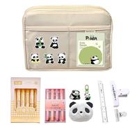 UIVXXUD - Kawaii Aesthetic Pencil Case - Large Capacity Canvas Pencil Case