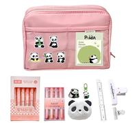 UIVXXUD - Kawaii Aesthetic Pencil Case - Large Capacity Canvas Pencil Case
