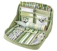 UIVXXUD Kawaii - Aesthetic Pencil Case, Large-Capacity Canvas Pouch, green