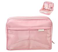 UIVXXUD Kawaii Cute Aesthetic Pencil Case - Large Capacity Canvas Pen Pouch Bag (Pink)