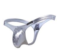 UIWFJEH Men Sexy Underwear Hot Men's Thong Underwear Men's Performance Sexy Thong Low Rise Erotic Briefs,Silver,S