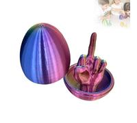 UIXENI Funny 3D Printed Middle Finger Easter Egg, Surprise Middle Finger, Adults Funny Gag Gift Ideas (purple)
