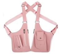 UIXENI PU Leather Underarm Bag Adjustable Shoulder Bag Crossbody Bag with Hidden Anti-Pickpocket Design for Men Women (pink)