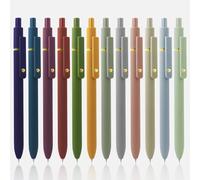 UIXJODO 12 Pcs Gel Pens 0.5mm Quick Dry Black Ink Fine Point Smooth Writing Pens, Morandi & Vintage Gold Designs, Perfect for Office, School, Gifts