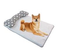UIYdrhDCG Dog bed, With Removable Washable Cover(Gray star,M)