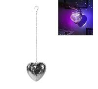 UIYIHIF Disco Ball, 6.3In Hanging Heart Shaped Disco Ball, Retro Disco Decor for Valentines Day Table Home Bar KTV (Silver)
