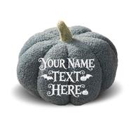 Uiyseai Pumpkin Cushion Personalised Name Plush Pillow Soft Toy, 3D Shaped Fluffy Velvet Squishy Decorative for Sofa Bed Living Room Autumn Fall Harvest Thanksgiving Gift Home Decor (02)