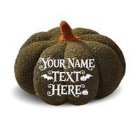 Uiyseai Pumpkin Cushion Personalised Name Plush Pillow Soft Toy, 3D Shaped Fluffy Velvet Squishy Decorative for Sofa Bed Living Room Autumn Fall Harvest Thanksgiving Gift Home Decor (05)