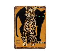 UIYTYBGAG 1912 Spotted Leopard Munich Zoo Retro Poster Metal Tin Sign Chic Art Retro Iron Painting Bar People Cave Cafe Family Garage Poster Wall Decoration 12x16inch(30x40cm)