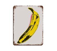 UIYTYBGAG Andy Warhol Banana Tin Sign Vintage Metal Pub Club Cafe Bar Home Wall Art Decoration Poster Retro 12x16inch(30x40cm)