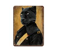 UIYTYBGAG Black Panther Renaissance Animal Retro Poster Metal Tin Sign Chic Art Retro Iron Painting Bar People Cave Cafe Family Garage Poster Wall Decoration 12x16inch(30x40cm)