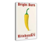 UIYTYBGAG Bright Burn Kitchen Canvas Poster Bedroom Decor Landscape Decor Gift 16x24inch(40x60cm)