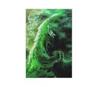 UIYTYBGAG Green Ocean Waves Aerial View Canvas Poster Bedroom Decor Landscape Decor Gift 12x18inch(30x45cm)