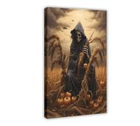 UIYTYBGAG Grim Reaper's Harvest Canvas Poster Bedroom Decor Landscape Decor Gift 12x18inch(30x45cm)