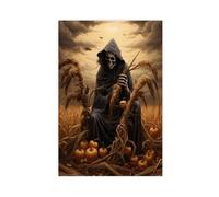 UIYTYBGAG Grim Reaper's Harvest Canvas Poster Bedroom Decor Landscape Decor Gift 24x36inch(60x90cm)