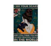 UIYTYBGAG I See Your Scars Inspirational Canvas Poster Wall Art Print Picture Paintings 12x18inch(30x45cm)
