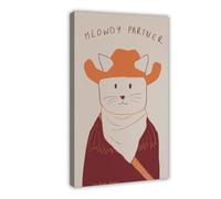 UIYTYBGAG Meowdy Partner Print Poster Canvas Poster Wall Art Print Picture Paintings 08x12inch(20x30cm)