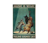 UIYTYBGAG Music Is What Feeling Sounds Like Poster Canvas Poster Wall Art Print Picture Paintings 24x36inch(60x90cm)