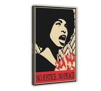 UIYTYBGAG No Justice No Peace Poster Canvas Poster Bedroom Decor Landscape Decor Gift 24x36inch(60x90cm)