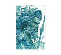 UIYTYBGAG Poseidon God of The Sea Canvas Poster Wall Art Print Picture Paintings 12x18inch(30x45cm)