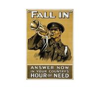 UIYTYBGAG Vintage World War WW1 Canvas Poster Bedroom Decor Landscape Decor Gift 24x36inch(60x90cm)