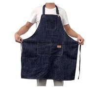 UJEDFHV Apron For Kitchen Adjustable Neckband Waistline Denim Apron Convenient Front Pocket Foldable Soft Wear-resistant Overalls For Home Kitchen Garden