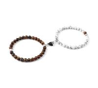 UJEDFHV beaded bracelets 2pcs/set Heart Magnetic Couple Bracelet Classic Lovers Braclet Women's Charm Jewelry Friendship(Color-06)
