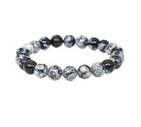 UJEDFHV beaded bracelets Natural Stone Bracelet Crystal Round Loose Bead Elastic Stretch Bangle For Women Men Jewelry(4.0MM_COLOR33)